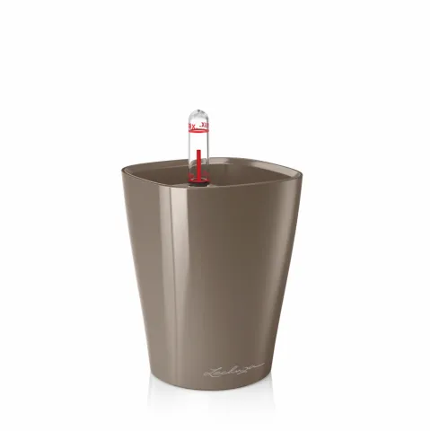 Кашпо Lechuza Mini-Deltini 13*10*10 Серо-коричневое с системой полива 14959