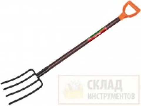 Вилы 4-х рогие садово-огородные БЛЦ 0916-Ч "Молодость моя" с черенком лакированным 127 см